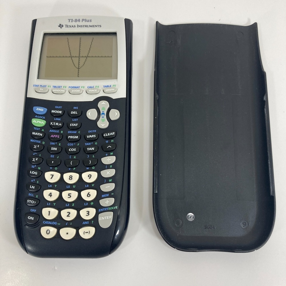 Texas Instruments TI-84 Plus Graphing Calculator W/ Cover - Tested